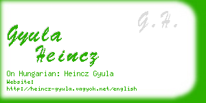 gyula heincz business card